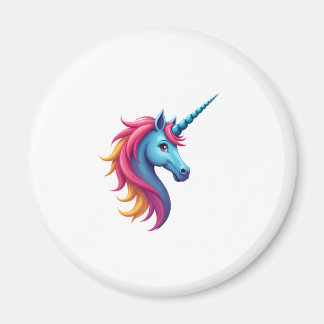 Unicorn Santa Hat Christmas T-Shirt (4) Magnet