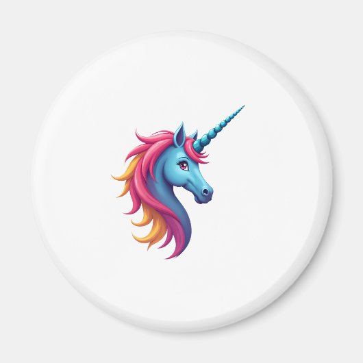 Unicorn Santa Hat Christmas T-Shirt (4) Magnet (Vorne)