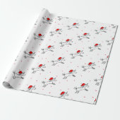 Unicorn Santa White Hintergrund Wrapping Paper Geschenkpapier (Ungerollt)