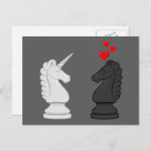 Unicorn Schach Knight Postkarte (Vorne/Hinten)