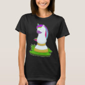 Unicorn Schachstück Ritterschach T-Shirt (Vorderseite)