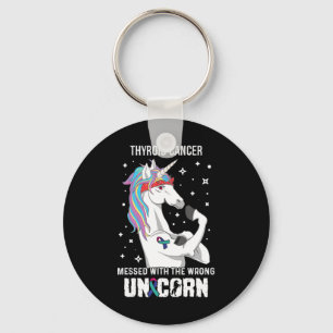 Unicorn- Schilddrüsenkrebs-Sensibilisierungskampag Schlüsselanhänger