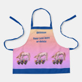 Unicorn-Schmetterlinge Blume Niedlich Personalisie Schürze (Vorderseite)