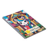 Unicorn School Notebook - farbenfrohe Gestaltung Notizblock (Rechte Seite)