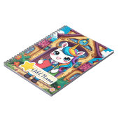 Unicorn School Notebook - farbenfrohe Gestaltung Notizblock (Linke Seite)