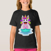 Unicorn Schwimmen Lifebuoy T-Shirt (Vorderseite)