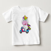 Unicorn Scooter Baby T-shirt (Vorderseite)