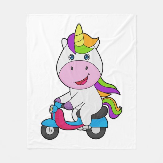 Unicorn Scooter Fleecedecke (Vorderseite)