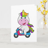 Unicorn Scooter Karte (Gelbe Blume)