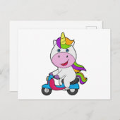 Unicorn Scooter Postkarte (Vorne/Hinten)