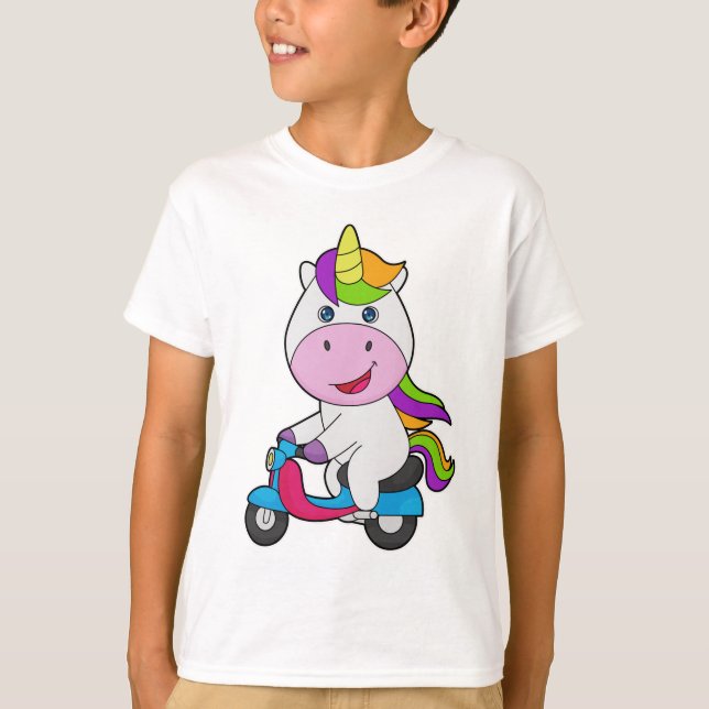 Unicorn Scooter T-Shirt (Vorderseite)