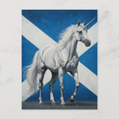 Unicorn Scotland Flag Postkarte (Vorderseite)
