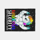 Unicorn Security Dont Mess With My Sister Funny Br Fleecedecke (Vorderseite (Horizontal))