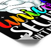 Unicorn Security Dont Mess With My Sister Funny Br Poster (Ecke)