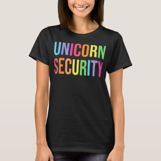 Unicorn Security Funny Birthday Girl Gifts Vater T-Shirt (Vorderseite)