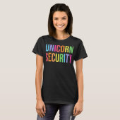 Unicorn Security Funny Birthday Girl Gifts Vater T-Shirt (Vorne ganz)