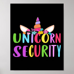 Unicorn Security Halloween Herbstkostümchen Erwach Poster