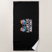 Unicorn Security Long Sleeve T-Shirt Strandtuch (Vorderseite)