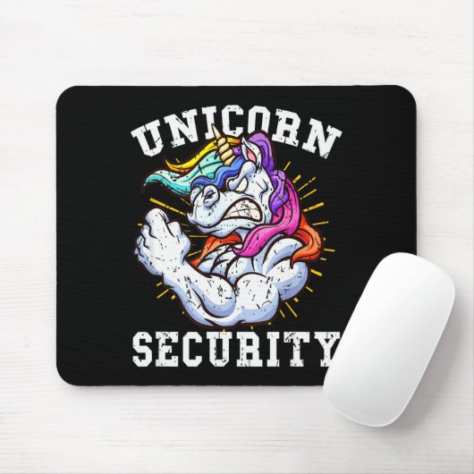 Unicorn Security - Manly Muscular Unicorn Lovers  Mousepad (Mit Mouse)