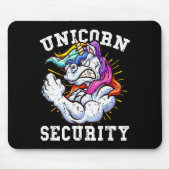 Unicorn Security - Manly Muscular Unicorn Lovers Mousepad (Vorne)