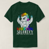 Unicorn Security nicht mit meiner Schwester Funny T-Shirt (Design vorne)