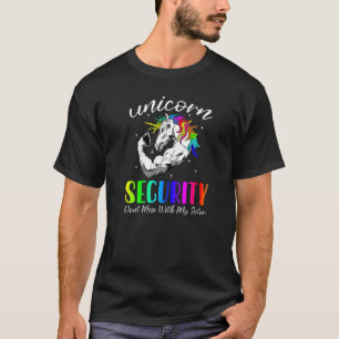 Unicorn Security nicht mit meiner Schwester Funny T-Shirt
