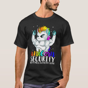 Unicorn Security nicht mit meiner Schwester Funny T-Shirt