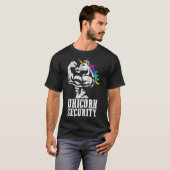Unicorn Security Rainbow Muscle Manly Funny Gift T-Shirt (Vorne ganz)