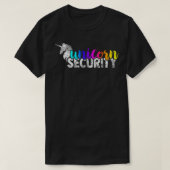 Unicorn Security Rainbow Squad T-Shirt Funny Vater (Design vorne)