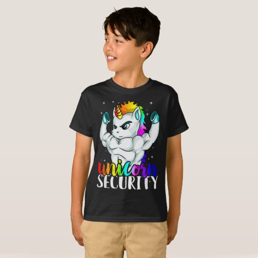 Unicorn Security Squad Muscle Tee Funny Dad Brothe (Vorne ganz)