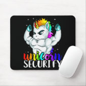 Unicorn Security Squad Muscle Tee Funny Dad Brothe Mousepad (Mit Mouse)