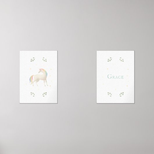 Unicorn Set für den benutzerdefinierten Namensdruc (Vorderseite)