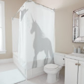 Unicorn Shadow Silhouette Shadow Buddies in Dusche Duschvorhang (Beispiel)
