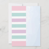 Unicorn & Shark Joint Boy Girl Birthday Einladung (Rückseite)