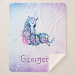 Unicorn Sherpa Blanket Sherpadecke
