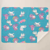 Unicorn Sherpa Blanket Sherpadecke (Vorderseite (Horizontal))