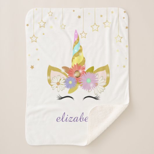 Unicorn Sherpa Blankets Sherpadecke (Vorderseite)