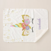 Unicorn Sherpa Blankets Sherpadecke (Vorderseite (Horizontal))