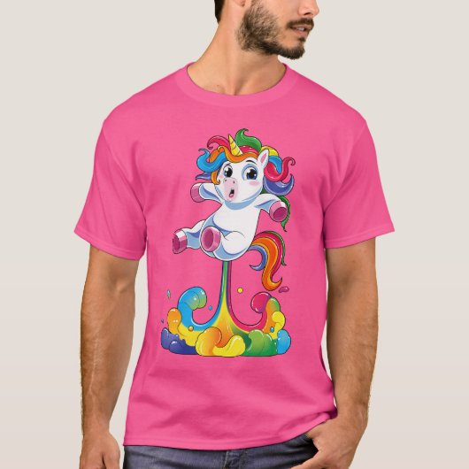 Unicorn Shirt Funny Magical Fart Unicorn Farting R (Vorderseite)