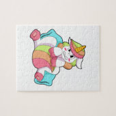 Unicorn Shy mit Kissen Puzzle (Horizontal)