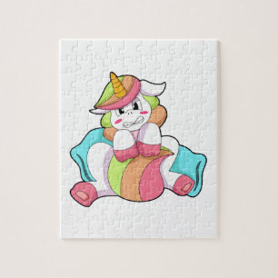 Unicorn Shy mit Kissen Puzzle