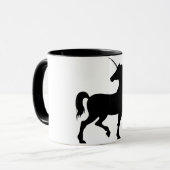 Unicorn-Silhouette-Fantasie Tasse (Vorderseite Links)