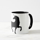 Unicorn-Silhouette-Fantasie Tasse (VorderseiteRechts)