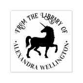 Unicorn-Silhouette "From the Library" Permastempel (Design)