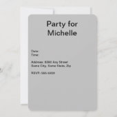 Unicorn Silhouette Full Moon Happy Birthday Party Einladung (Rückseite)