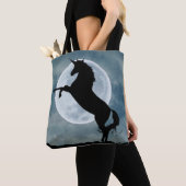 Unicorn Silhouette Full Moon Night Sky, ZKOA Tasche (Von Nahem)