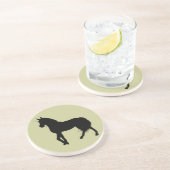 Unicorn-Silhouette-Untersetzer Untersetzer (Seite)