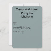 Unicorn Silhouette Vollmond Herzlichen Glückwunsch Einladung (Rückseite)