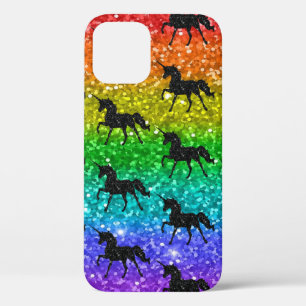 Unicorn Silhoutte Rainbow Glitzer LGBTQ Prix Case-Mate iPhone Hülle