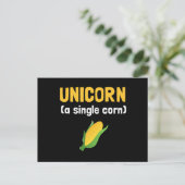 Unicorn Single Corn Postkarte (Stehend Vorderseite)